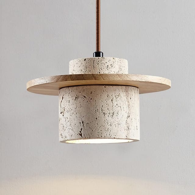 Nordische Pendelleuchte Aus Naturstein, Japanische Wabi-sabi-pendelleuchte Mit E27-fassung, Nachttischlampe, Restaurant, Küche, Flur, Bar, Club (farbe: B)