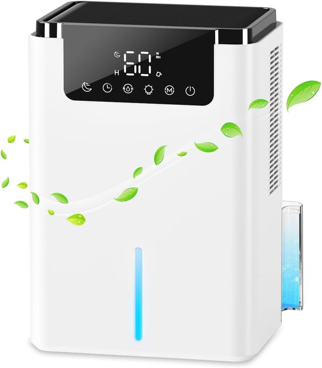 Luftentfeuchter Für Zuhause, 2,5-liter-luftentfeuchter, Luftentfeuchter Zum Trocknen Von Kleidung Mit Automatischer Abtaufunktion, 2 Betriebsmodi, Ultraleiser Luftentfeuchter Für Schlafzimmer Und Bade