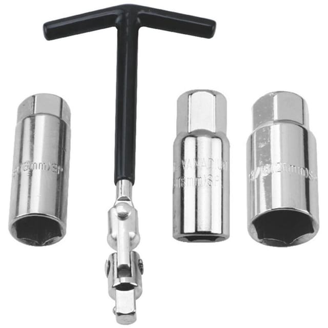 Universeller Zündkerzenschlüsselsatz 16 Mm/18 Mm/21 Mm Mit T-griff Für Auto, Motorrad, Motorboot