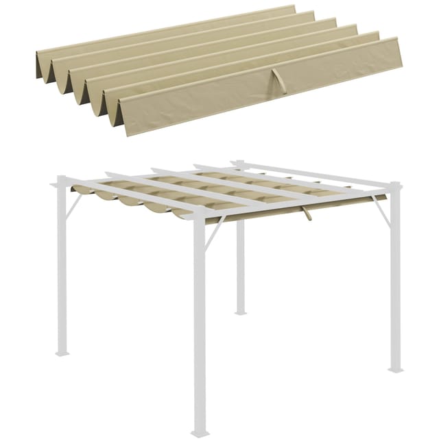 Ersatzdach Für Pergola 250 X 255 Cm Polyester Beige