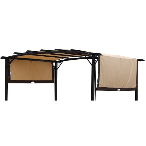 Ersatzdach Für Gebogene Pergola 12 X 9 Fuß, Polyester, Beige