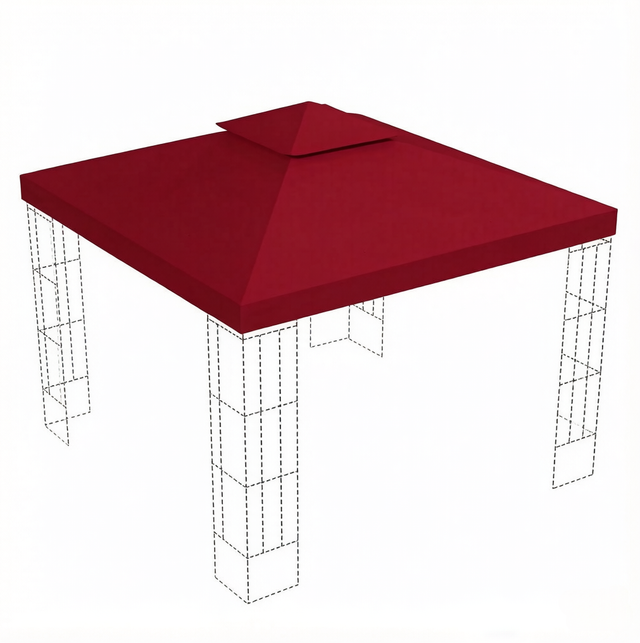 Ersatzdach Für 3 X 3 M Pavillon, Weinrot, Polyester