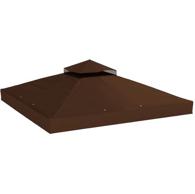 Ersatzdach Für Pavillon 3 X 3 M, Oxford-polyester 600d, Braun