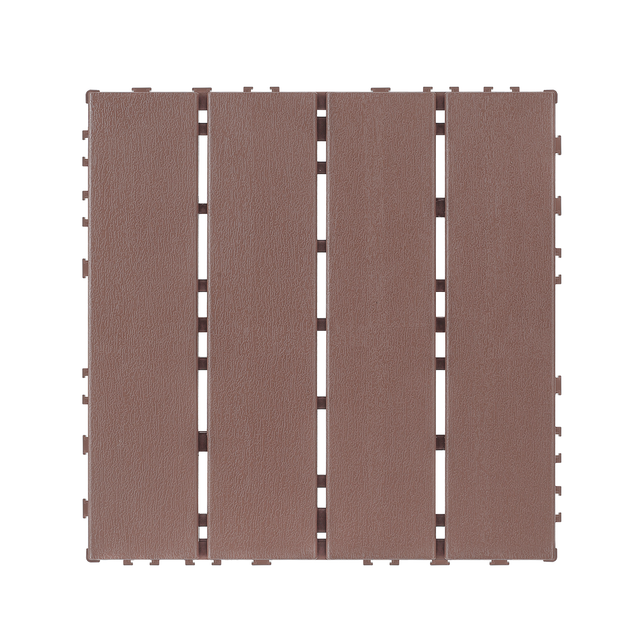 44 Pp-klickfliesen Für Terrasse 30,5 X 30,5 X 2 Cm Braun