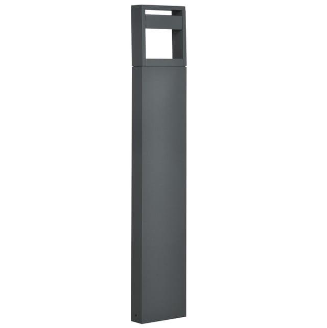 Led-gartenleuchte 8 W, 3000 K, Ip65, Dunkelgraues Aluminium, Verstellbarer Winkel