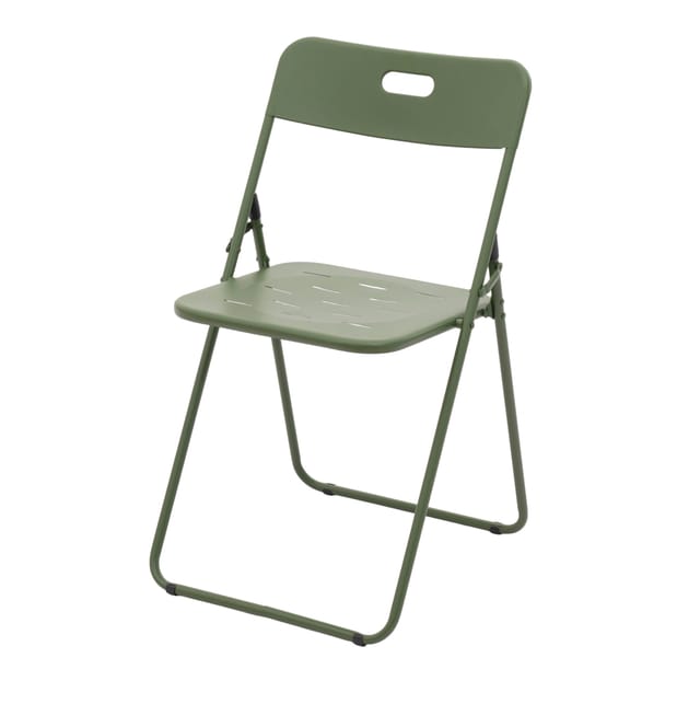 3-teiliges Klappbares Bistro-set Für Draußen Aus Stahl Mit E-coating, Grün