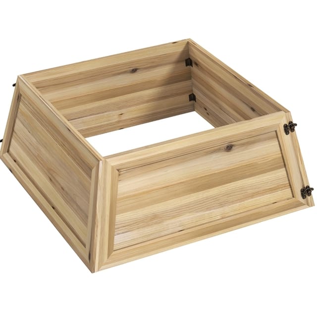 Weihnachtsbaumverkleidung Aus Naturholz 65 X 65 Cm Homvra