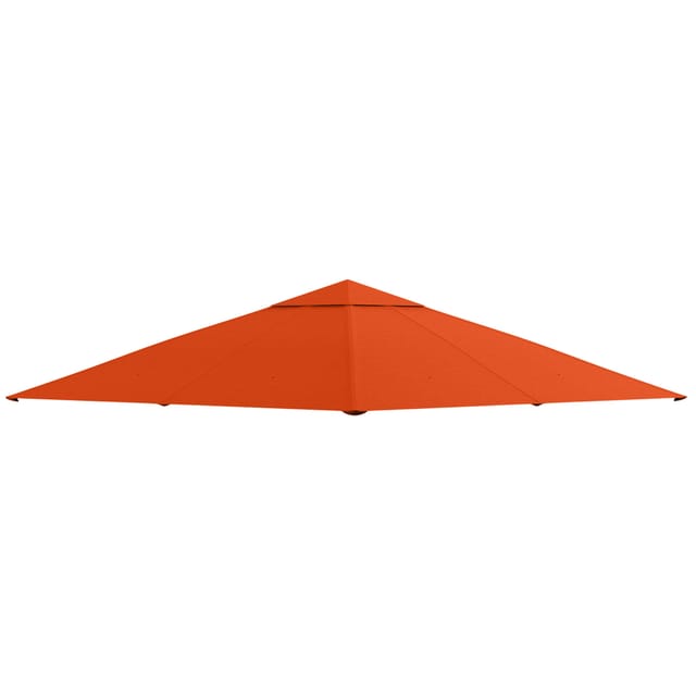 Ersatzdach Für Pavillon Aus Orangefarbenem Polyester, 2,98 X 2,95 M