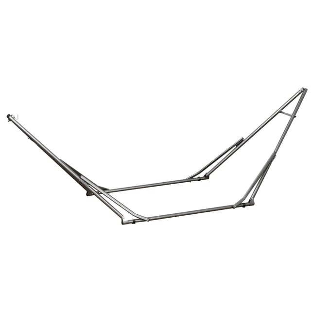 Homvra 2-in-1 Klappbarer Hängemattenständer Aus Schwarzem Stahl, 290 X 92 X 88 Cm