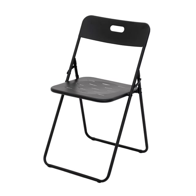 3-teiliges Klappbares Bistro-set Für Draußen, Stahl Mit E-beschichtung, Schwarz