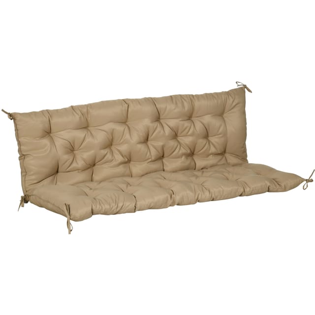 Sitzkissen Für 3-sitzer-bank 150 X 98 X 8 Cm Mit Bändern, Khaki