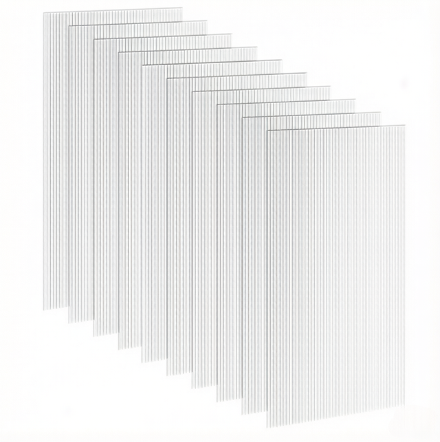 Transparente Polycarbonat-hohlkammerplatten 4 Mm 120 X 60 Cm, 10 Stück Homvra