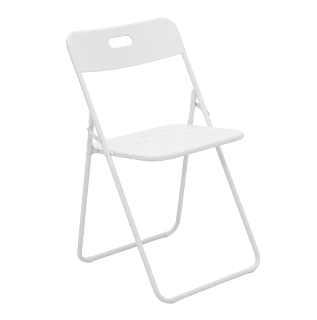 Homvra 3-teiliges Klappbares Bistro-set Für Draußen, Stahl Mit E-beschichtung, Weiß