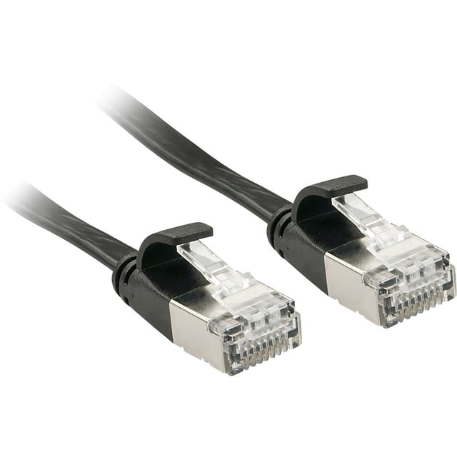 Lindy - 47483 Rj45 Netzwerkkabel, Patchkabel Cat 6a U/ftp 3.00 M Schwarz Mit Rastnasenschutz 1 St.
