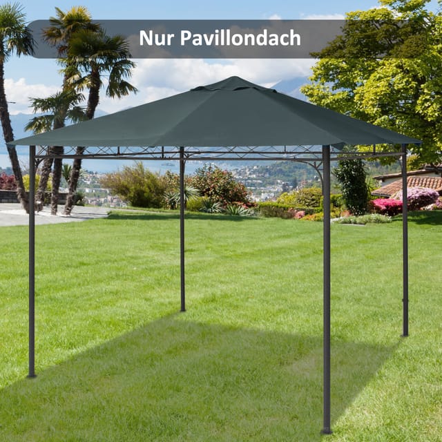 Redom Ersatzdach Für Pavillon 3 X 3 M, Polyester, Dunkelgrau