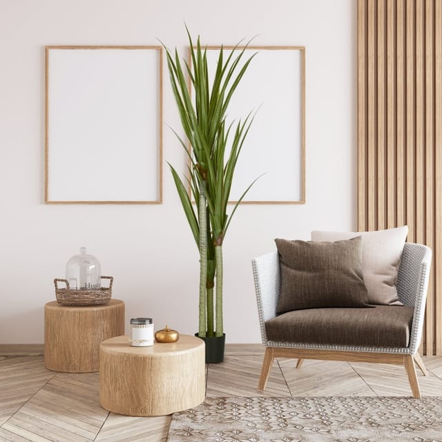 Redom Künstliche Yucca-pflanze, 190 Cm, 39 Blätter, Mit Topf, Smaragdgrün
