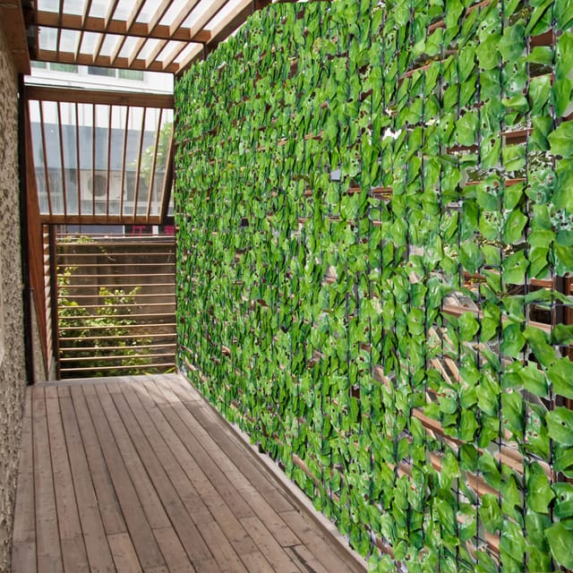 Künstliche Sichtschutzhecke Für Balkon Und Terrasse, Hellgrün, 300 X 150 Cm