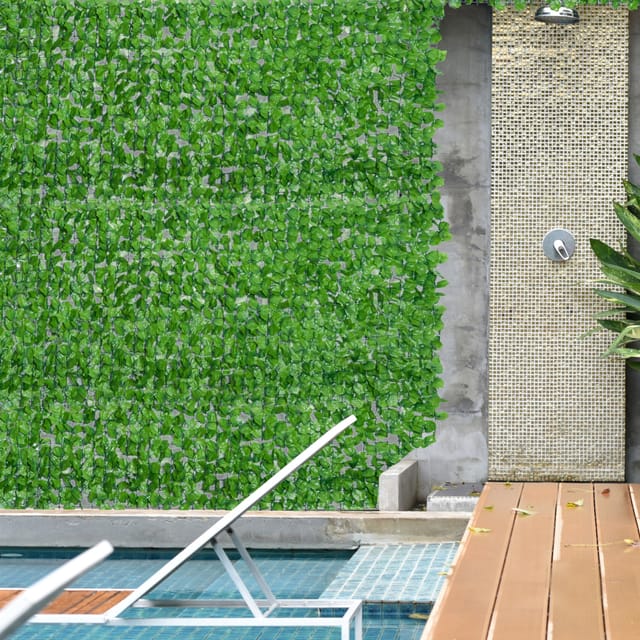 Künstliche Sichtschutzhecke 300 X 100 Cm, Hellgrün, Für Balkon, Wand Und Garten, Redom