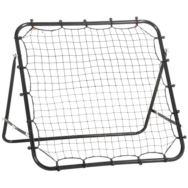 Klappbarer Fußball-rebounder Aus Stahl, Schwarz, 96 X 80 X 96 Cm, Pe-netz, Redom