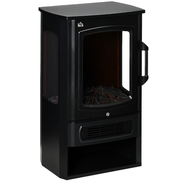 Redom Elektrokamin, Freistehend, Led, 1000/2000 W, Schwarz, Stahl, 44,5 X 32 X 74 Cm
