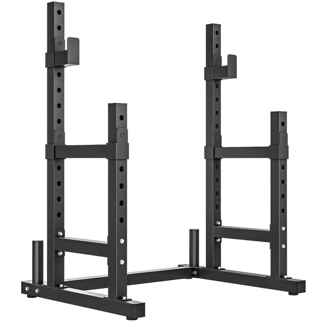 Redom 2-stufiger Langhantelständer Aus Stahl, Höhenverstellbar, Bis 300 Kg, Schwarz
