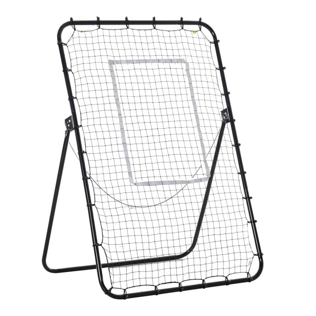Redom Klappbarer Fußball-rebounder Aus Eisen, Schwarz, 123 X 73 X 178,5 Cm