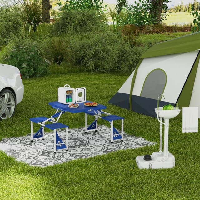 Mobiles Handwaschbecken Mit Rollen, 51 X 33,5 X 103 Cm, Hdpe, Weiß, Redom