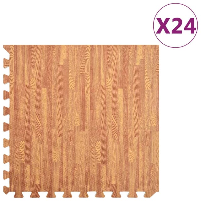 Vidaxl - Bodenmatten 24 Stk. Holzmaserung 8,64 M² Eva-schaumstoff