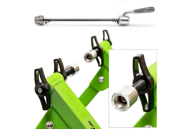 Rollentrainer Inklusive 6 Gänge-schaltung, Für 26-28 Zoll, Bis 120 Kg Belastbar, Indoor Fahrradfahren, Grün - Relaxdays