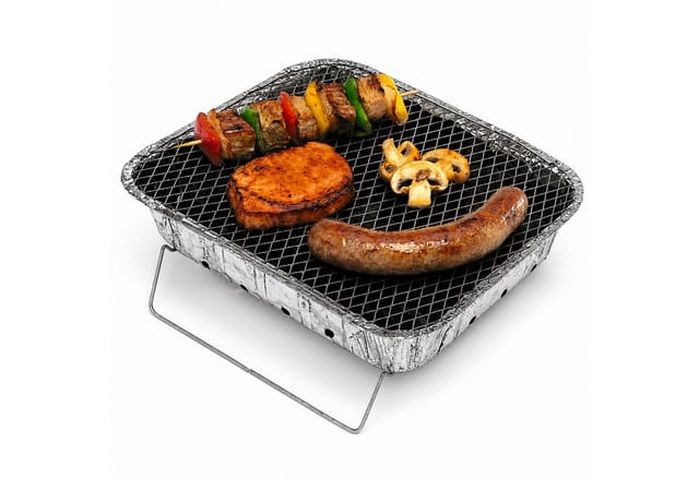 Buri - Einmal Grill 600g Holzkohle Alu Einweggrill