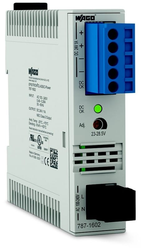 Wago 787-1602 Hutschienen-netzteil (din-rail) 24 V/dc 1.2 A 34 W Anzahl Ausgänge:1 X Inhalt 1 St.