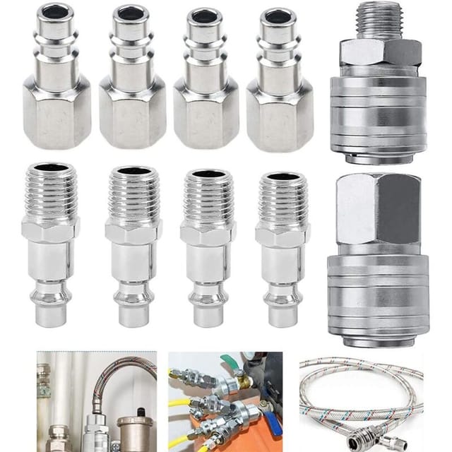 Flitir Schnellkupplungen Für Pneumatik 1/4" Bsp – 10er-packung, Europäische Kupplungen Für Luftkompressoren, Hochdruckschlauchzubehör