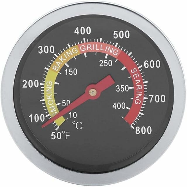 Fliti Professionelles Grillthermometer – 7 Cm Zifferblatt, Edelstahl, Messbereich 50–800 °f, Für Backofen, Smoker Und Grill