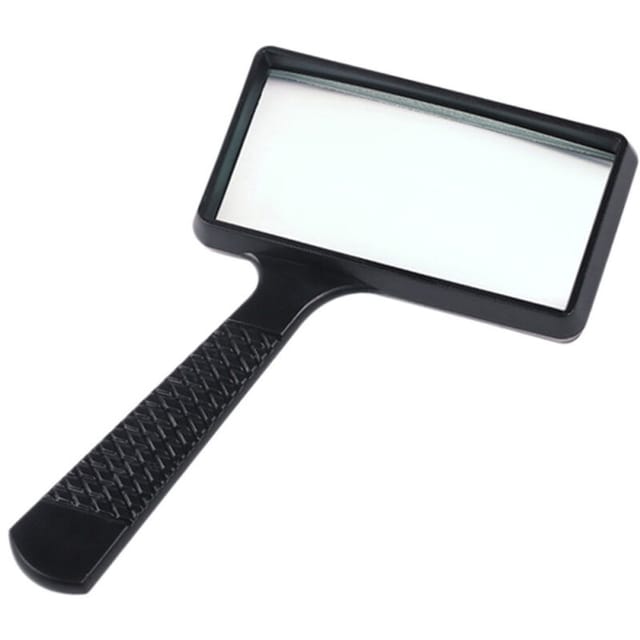 Fliti 10× Leselupe Mit Manueller Vergrößerung – Kratzfeste Linse Aus Gehärtetem Glas – Großes Sichtfeld (10 × 5 Cm) – Ergonomischer Griff