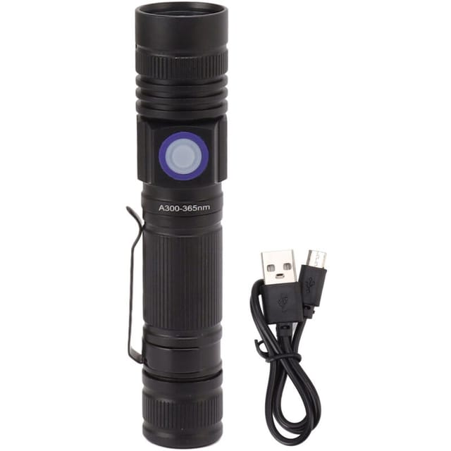 Fliti Tragbarer 365-nm-uv-urindetektor, Usb-wiederaufladbare Taschenlampe Mit Ipx4-schutz, Ideal Für Die Inspektion In Garage Und Haus