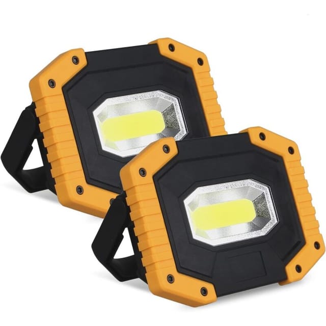 Fliti Wiederaufladbarer Led-fluter, 30 W, 2000 Lm, 4 Integrierte Akkus, Tragbar Mit Usb-anschluss Und 3 Modi – 2er-pack