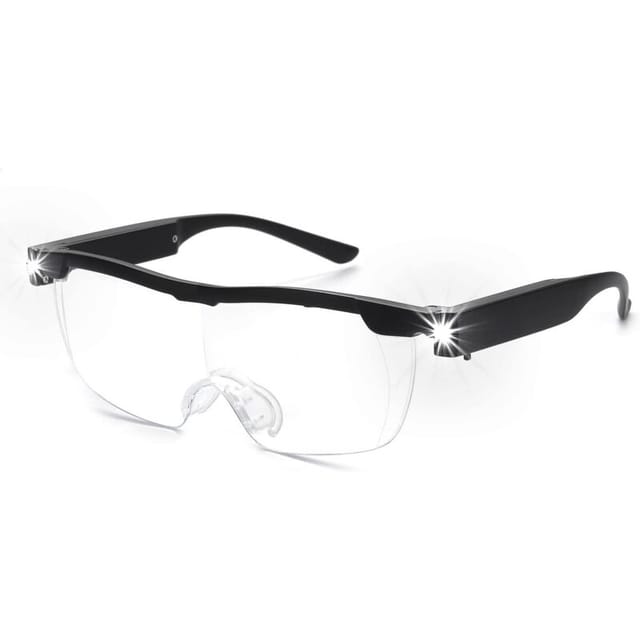 Fliti Wiederaufladbare 1,8-fache Vergrößerungsbrille Mit Integrierter Led-beleuchtung – Freihändiges Modell Für Bastelarbeiten, Schmuckherstellung Und Präzises Lesen