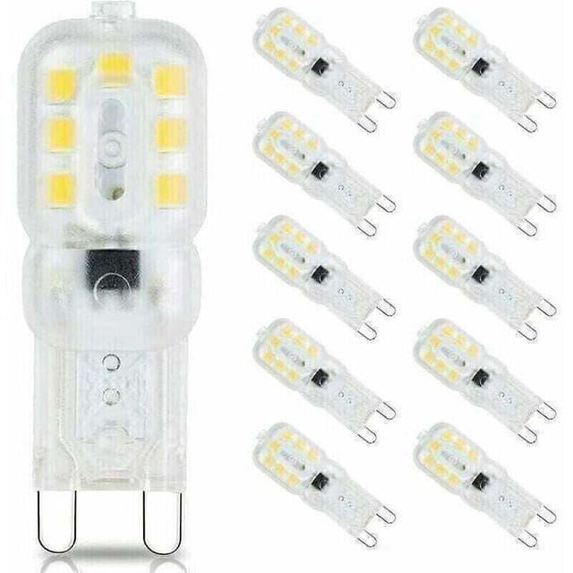 Fliti G9 3w Led-lampen (entspricht 33w) – 10 Stück, Tageslichtweiß 6000k, Flimmerfrei, Nicht Dimmbar, Energiesparend