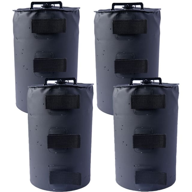 Fliti Wassergewichte Für Pvc-markisen – 4er-packung Mit Je 10 Litern Fassungsvermögen Und Klettbändern, Kompatibel Mit Schläuchen Von 15-50 Mm Durchmesser