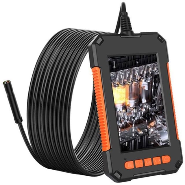 Fliti Hd 1080p Industrie-endoskop Mit 4,3-zoll-bildschirm, 5 M Langem, Halbstarrem Kabel Und 8 Integrierten Leds Zur Rohrinspektion