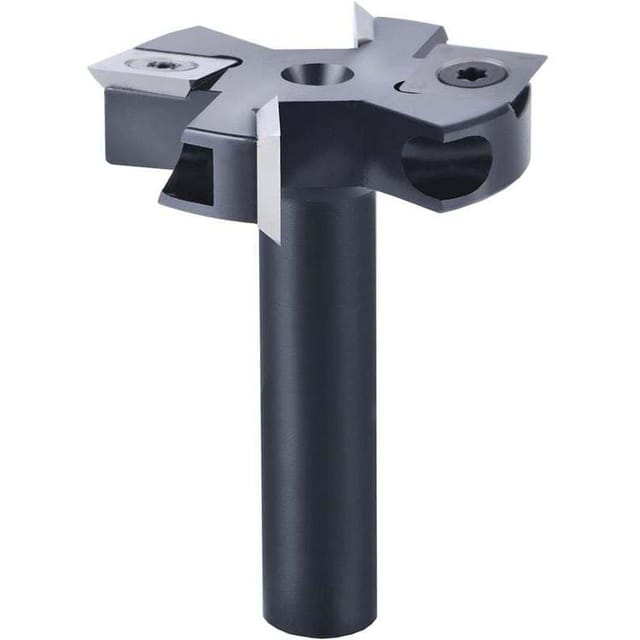 Fliti 12-mm-holzfräser – 45-mm-schaft, Schnittdurchmesser, 4 Hartmetalleinsätze, Für Oberfräsen Und Hobelmaschinen – Präzises Planfräsen