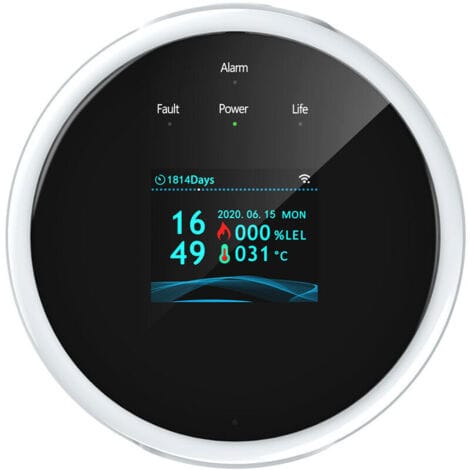 Fliti Wlan-gas- Und Rauchmelder Mit Wärmesensor – 70 Db Alarm, Mobile Benachrichtigungen, Smart-life-kompatibel