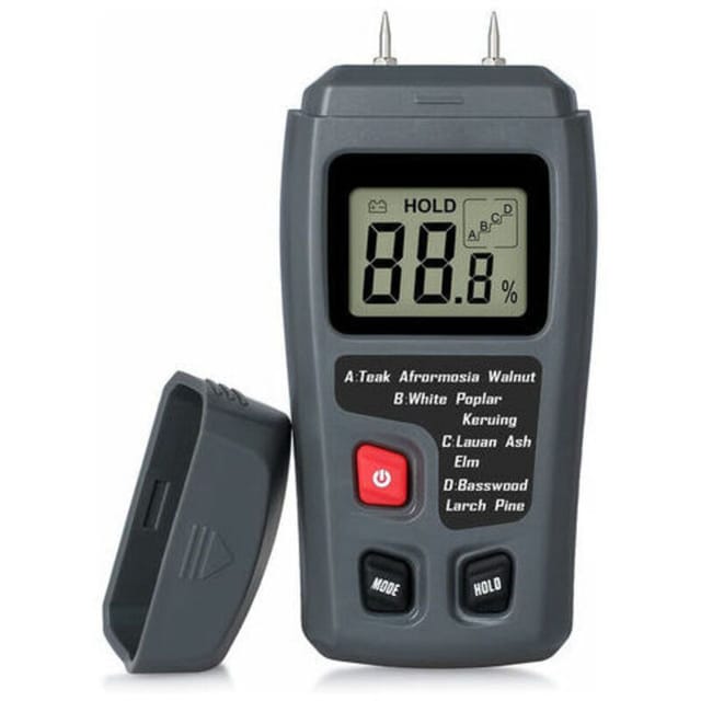 Fliti Tragbares Hygrometer Für Holz Und Papier – Lcd-bildschirm, Batterie Enthalten, Präzise Feuchtigkeitsmessung Für Brennholz