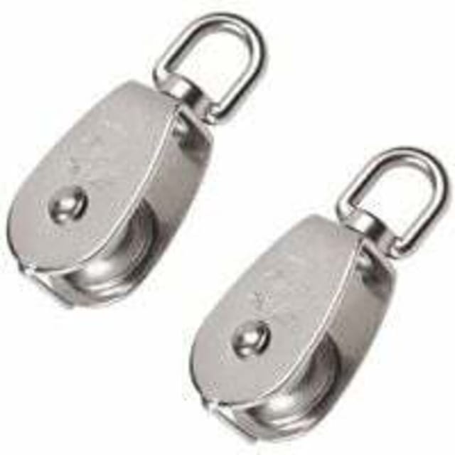 Fliti Einzelrolle Aus Edelstahl 304 – 2 Stück, 32 Mm Durchmesser, Maximale Traglast 250 Kg, Silberfarben