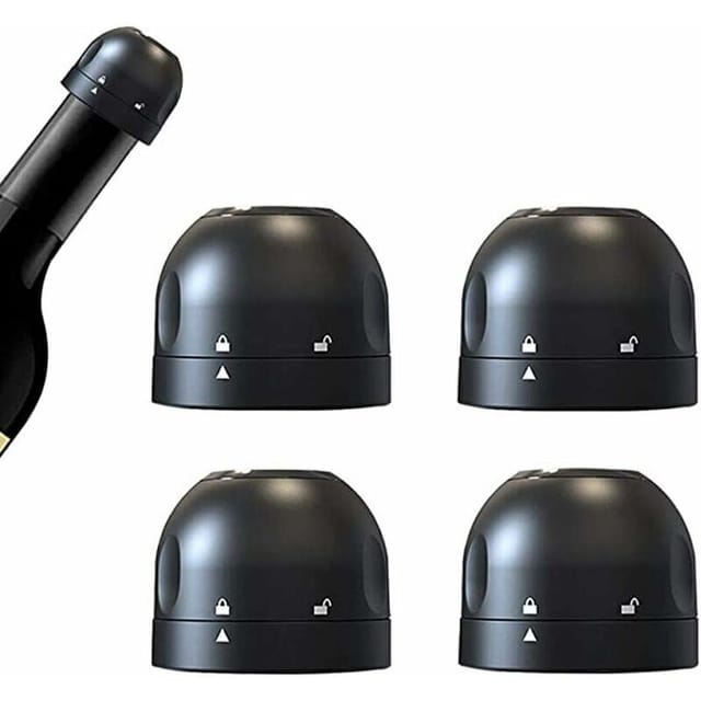 Fliti Champagnerverschluss – Set Mit 4 Weichen Silikonverschlüssen Für Sekt, Ideal Für Live-streaming