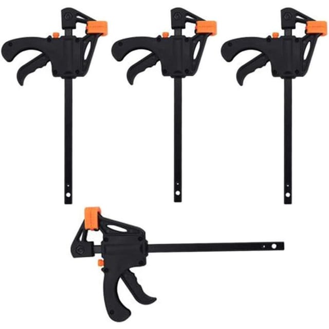 Fliti 4-teiliges Ratschen-zwingen-set – 10 Cm Schnellspannstange Aus Leichter Legierung, Ideal Für Holzbearbeitungs- Und Heimwerkerprojekte