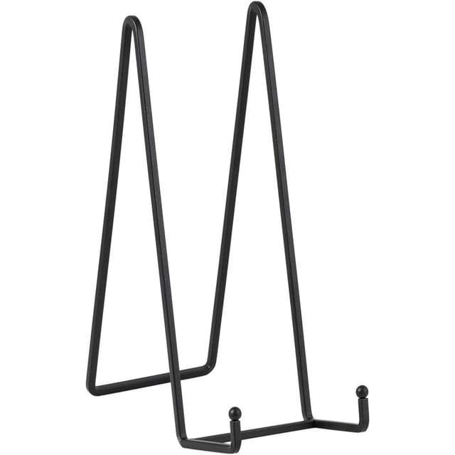 Fliti Dekorativer Tellerständer Aus Schwarzem Metall – Set Mit 2 Verstellbaren Staffeleien Bis 30 Cm – Ideal Für Bilderrahmen Und Große Teller