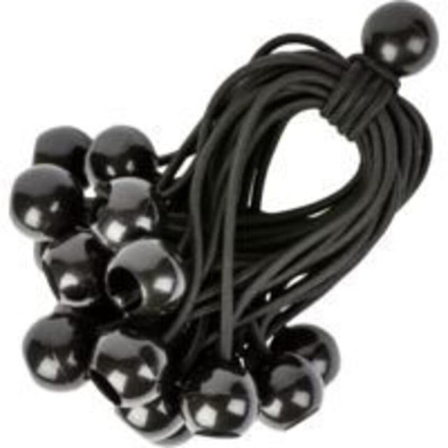 Fliti Elastische Kordeln Mit Kugeln – 25er-pack (15 Cm) – Robuste Universal-befestigungselemente Für Camping, Gepäck Und Planen – Schwarz
