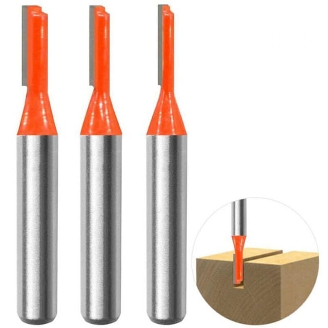 Fliti Nutfräser 8 Mm – Set Mit 3 Nutfräsern (3 Mm, 4 Mm, 5 Mm) Aus Gehärtetem Stahl Für Holzbearbeitung, Bohren Und Schnitzen