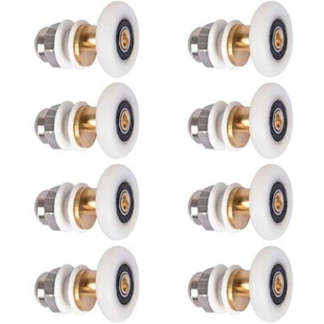 Fliti Schiebetürrollen Für Duschen – 8 Stück, 23 Mm Durchmesser, Geräuscharmes Und Robustes Lager
